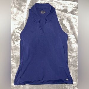 Lilly Pulitzer Sleeveless Collared Racerback bra polo - Navy Blue